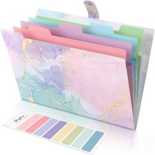 Expanding File Folder with 5 Pockets, Cute Accordion File Organizer, Letter