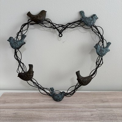 Hobby Lobby Heart And Birds Metal Wall Decor Heart Shape Wreath Distressed
