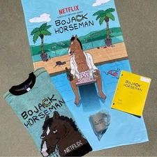 Bojack Horseman Netflix Crew Gift Set Sweater Towel Coffee Mug 2015 Table Script