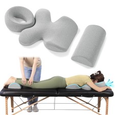 Massage Face Down Pillow and Breast Pillow Set, Breathable Face Down Pillow f...