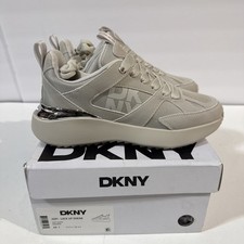 DKNY Women's Soft White Zofi Lace-Up Sneakers US 7 Shoes Comfort Fashion