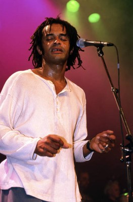Yannick Noah in concert in January 1999 in Switzerland Old Photo 1