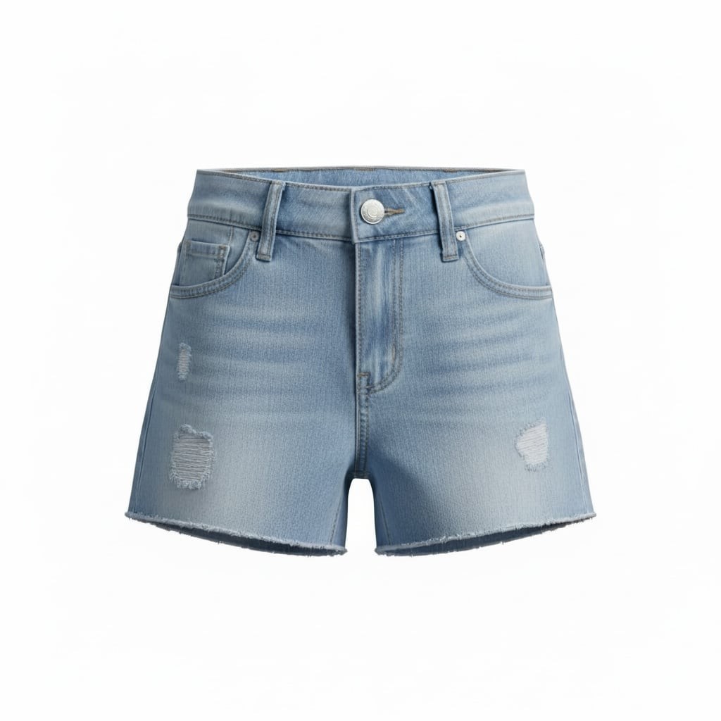 OshKosh B'gosh Toddler Girls Distressed Denim Shorts Light Wash Size 5T