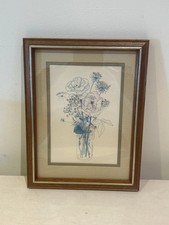 Vintage Marks & Spencer St Michael Framed Print Summer Bouquet Floral