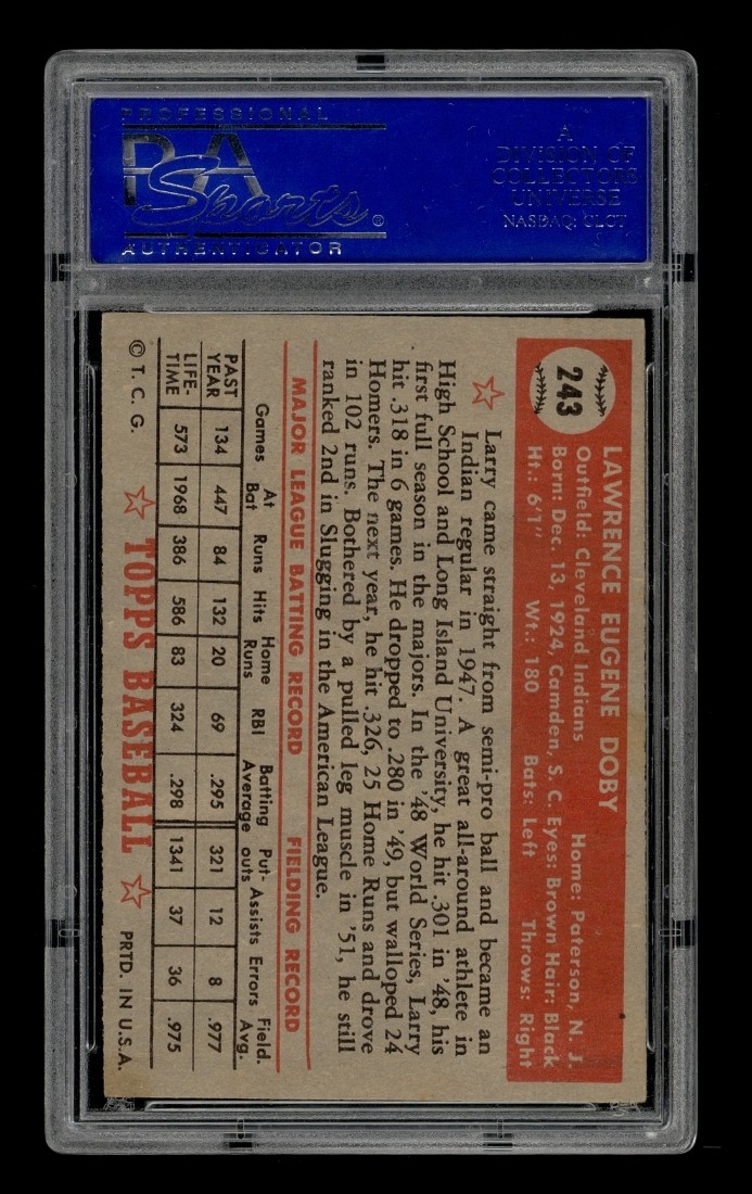 1952 Topps Set-Break #243 Larry Doby PSA 5 EX view 2