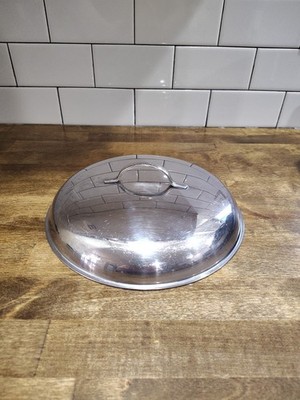 Vintage Belgique Stainless Steel Vented Lid ONLY 9.75'' Diameter Belgium