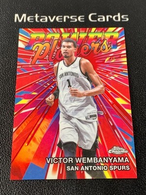 2025-26 Topps Chrome Victor Wembanyama Power Players 3/5 Red Refractor SSP