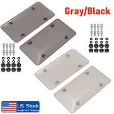 2Pcs Unbreakable License Plate Bubble Covers Universal Fitment Protector License