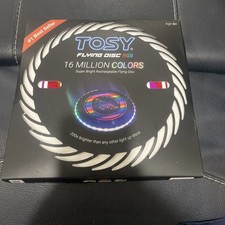 TOSY Flying Disc 16 Million Colors, Auto Light-Up, Rechargeable White Disc