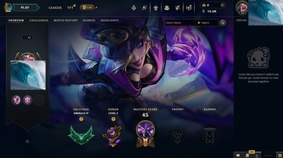 League of Legends EUW Emerald 4 Smurf - 16k blue essence - Season 2026