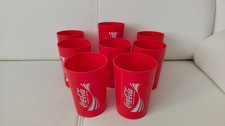 7x Original Coca-Cola Mehrwegbecher &ndash; Rote Kunststoff-Trinkbecher