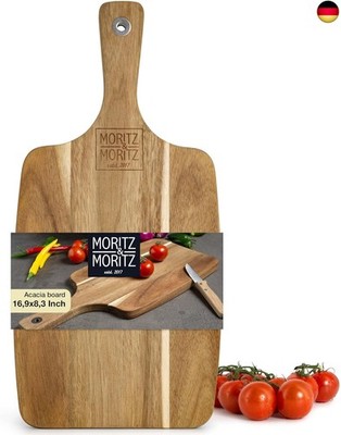Moritz & Moritz Schneidebrett Holz 43x21cm - Holzschneidebrett aus massiver Akaz