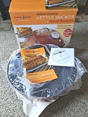 Nordic Ware Kettle Wood Smoker Indoor/Outdoor Red Roaster,Up To 5 Lbs Food 