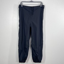 Vtg. 90s REI Thaw Waterproof Rain Pants Black Made in USA Full Zip Hiking Small