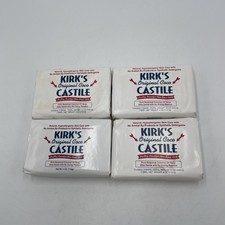4 Kirk's Original Coco Castile Natural Coconut Oil Bar Soap 4 oz Hypoallergenic