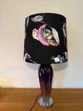 Large Next Lamp with Custom Forrest Red Lampshade