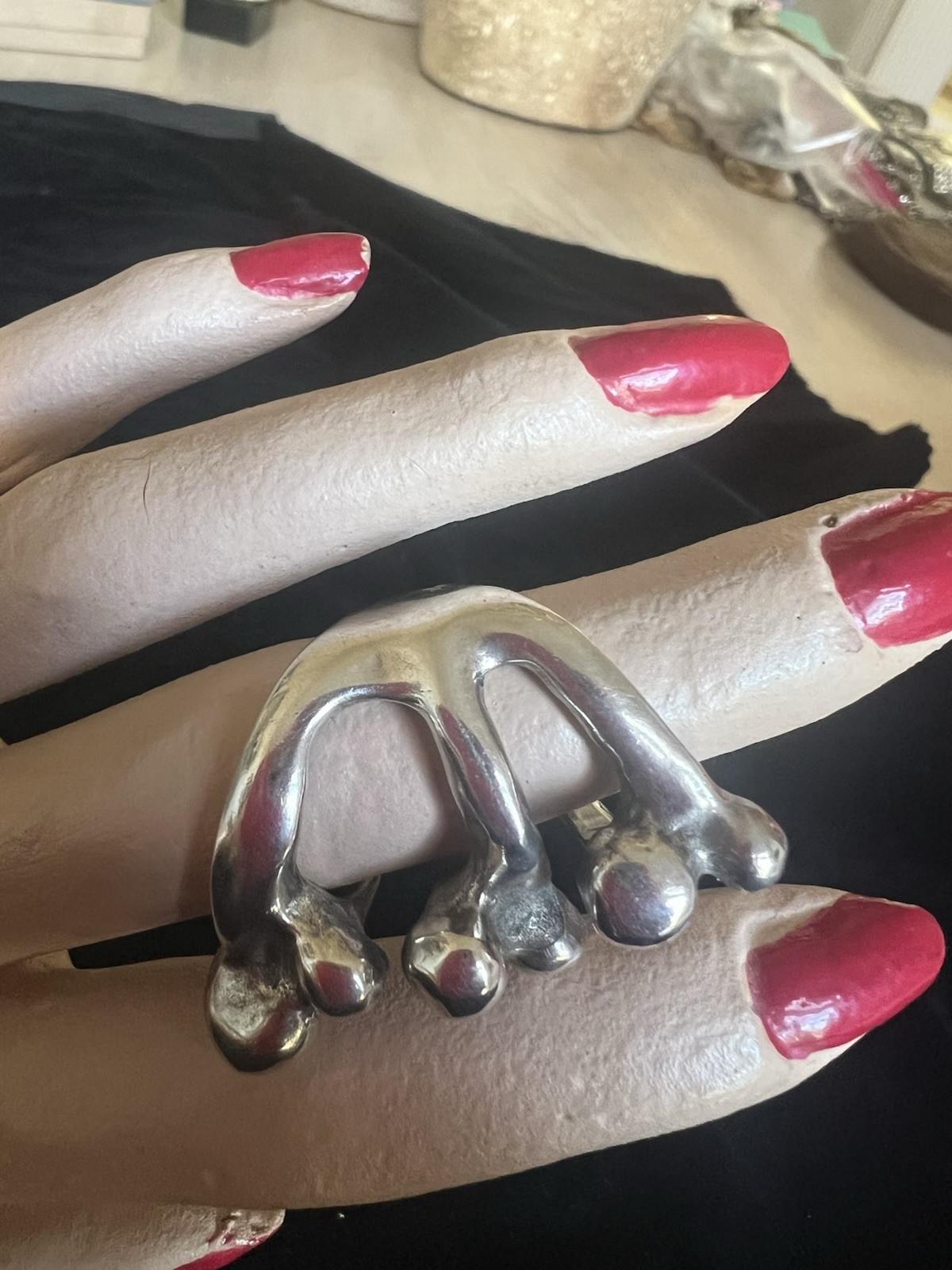 UNOde50 Silver Plated Abstract Statement Ring Mod… - image 3