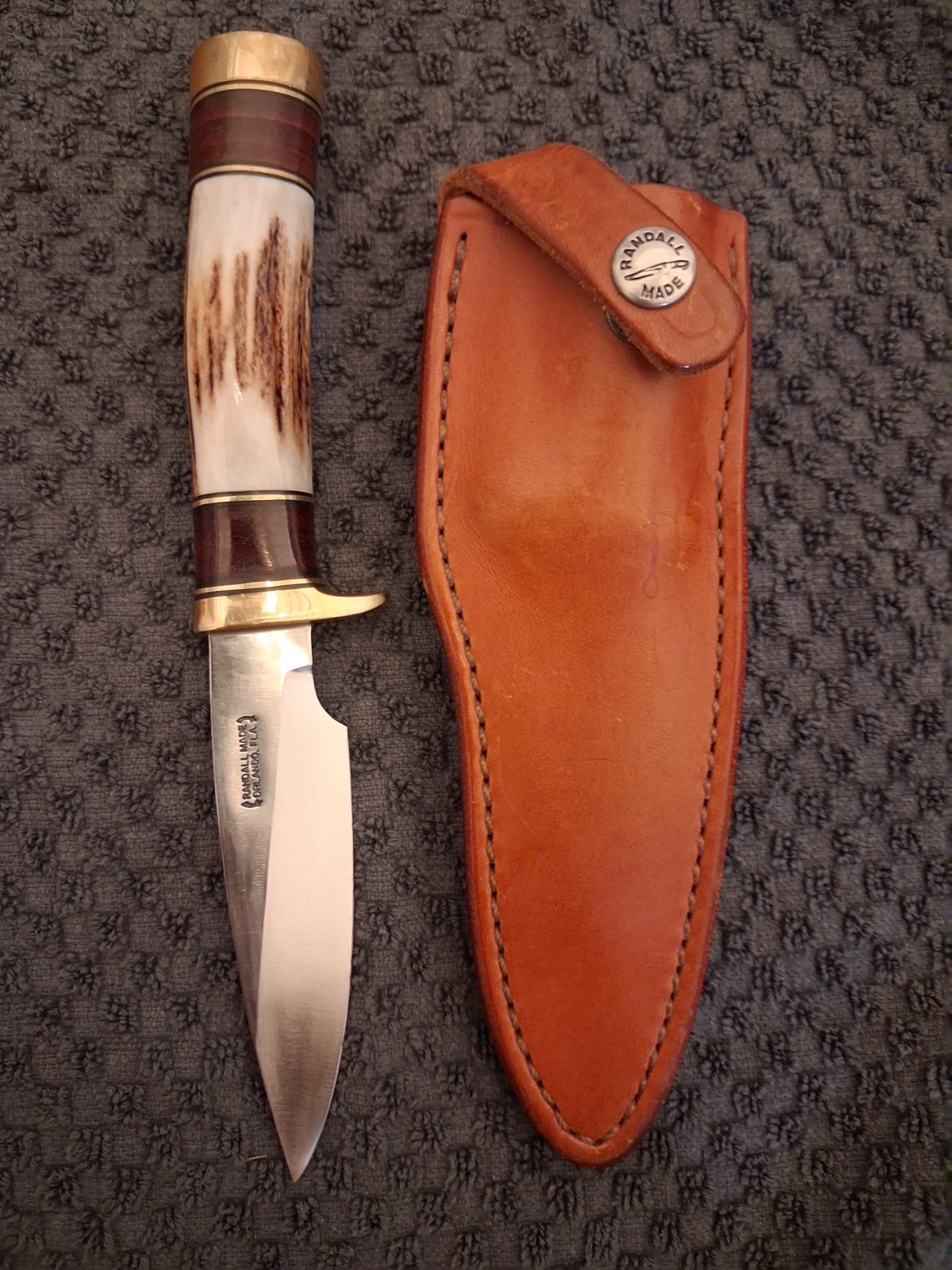 Sheath Checks Randall Stag Fixed Blade Knife W/ Sheath | eBay