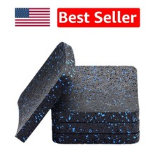 4 PCS High-Density Rubber Treadmill Mat Pads for Floor Protection - 3.94x3.94