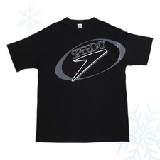 Vintage 90s Speedo Swimwear Swimming 1997 T-Shirt XL Black
