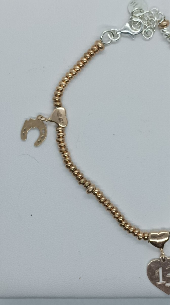 BRACCIALE DODO STYLE ARGENTO SCARAMANTICO PEPITE BIANCHE RAMATE CORNO 13 CUORE BRACCIALE DODO STYLE ARGENTO SCARAMANTICO PEPITE BIANCHE RAMATE CORNO 13 CUORE