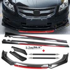Front Lip Chin Bumper splitter Carbon Fiber Body Side Skirt For Honda Accord S