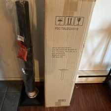 Commercial Bar Height Table Columns 3” Diameter 39” Height Metal Black 1 In Box