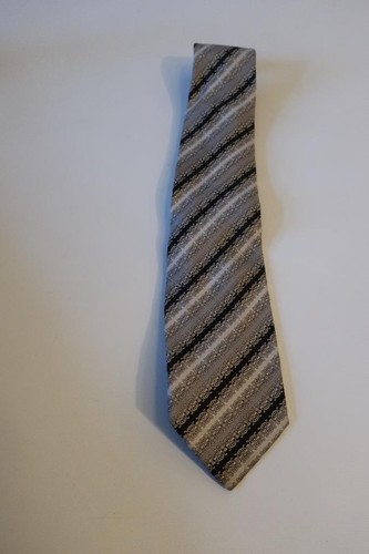 Mens Gianni Versace Black, Silver Print Tie  * - Picture 1 of 4