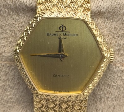 ✓✓✓ 750 18 Karat Gold Uhr Baume Mercier Vintage Goldpreis