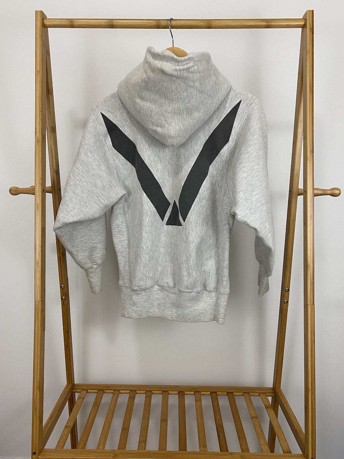 VTG 90s USAFA Air Force Champion Reverse Weave Grey Hoodie Reflective Size S image 2