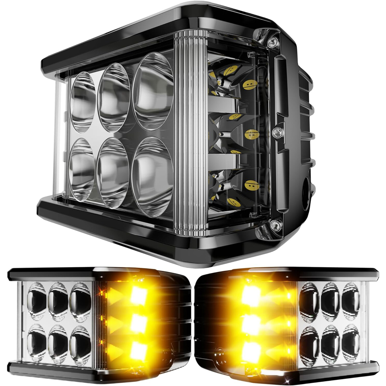 4Inch 2X Cube LED Spot Light Bar Car Pod Fog Lamp Offroad for Jeep Truck 4WD ATV