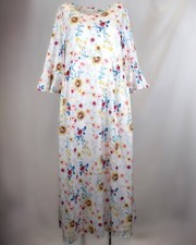 Propacush Floral Maxi Dress with Pockets | Size S (UK 8-10) | Poyester Cotton