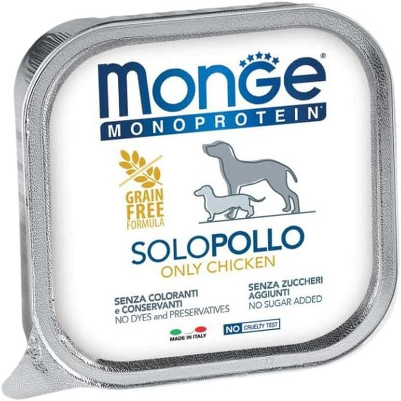 Monge Monoprotein: l'Umido per Cani Naturale Solo Carne Italiana
