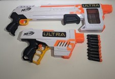 Nerf Ultra Elite 3 Ultra 5 High Powered Blaster Lot Of 2 Guns With 9 Darts