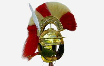 Römischer Messing Centurion Helm Premium Mittelalter Helm Sammlerstück & Trag...