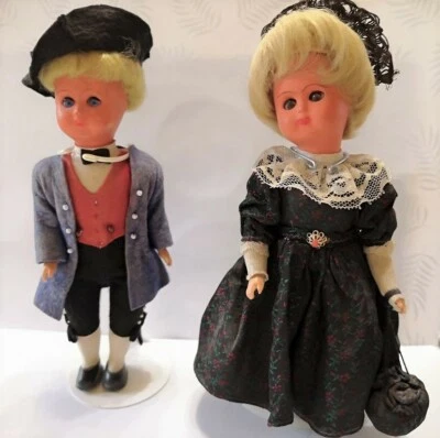 Puppenpaar französische Trachtenpuppe Celluloidpuppe Zelluloid-Puppe doll poupée - Bild 1 von 4