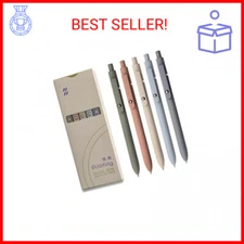 UIXJODO Gel Pens, 5 Pcs 0.5mm Black Ink Pens Fine Point Smooth Writing Pens, Hig