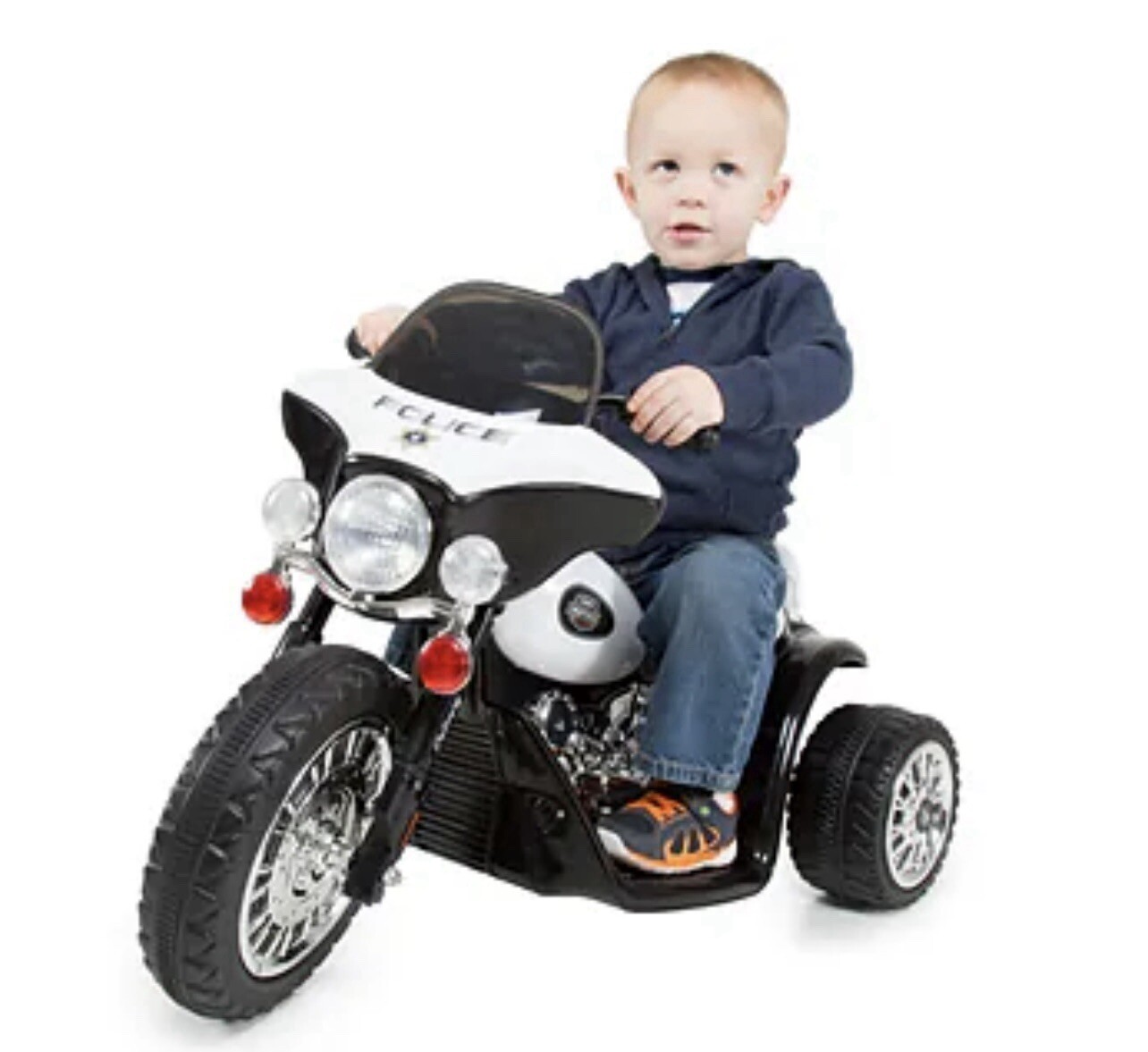Lil' Rider Mini 3-Wheel Police Chopper Battery Powered Ride-On Toy Motorcycle