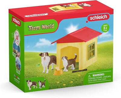 Schleich 42573 Farm World Hundehütte + Australian Shepherd-Welpe   NEU OVP