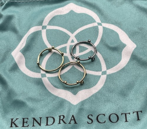 Kendra Scott Ring Stack 3 Rings Gold/Silver/Yellow Gold Size Size 6 & 7 Small