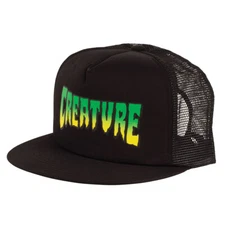 Creature LOGO Skateboard Snapback Trucker Hat BLACK