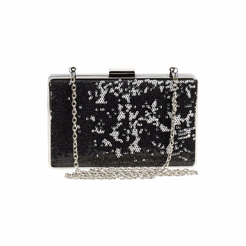 Sondra Roberts Sequin Black and White Box Clutch SALE! - Picture 2 of 3