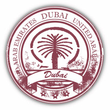 Dubai United Arabian Emirates Stamp Travel Car Bumper Sticker Decal 5