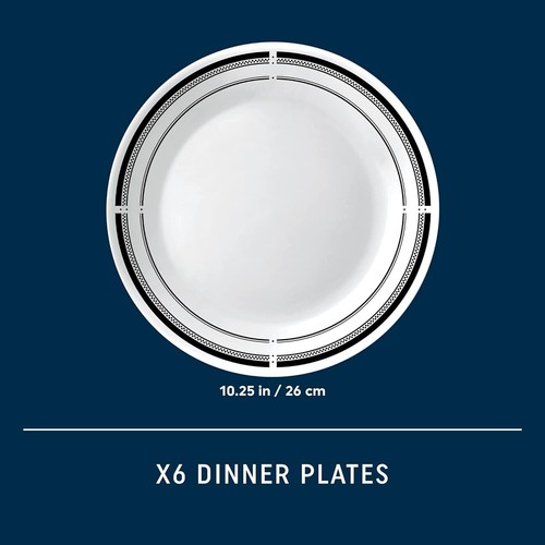 Corelle 6 Stück 10,25" Essteller, Vitrelle Dreischicht Glas, Leicht, - Bild 4 von 7