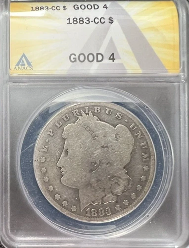 1883-CC Morgan Dollar Silver $1 Circulated Good ANACS G4
