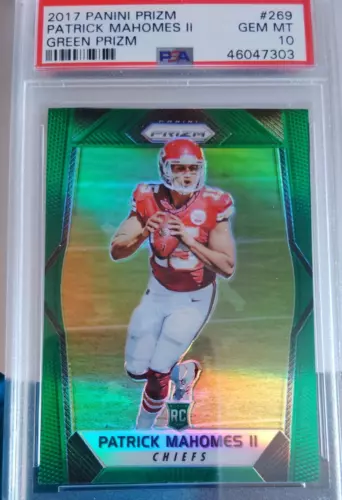 2017 Panini Prizm - Rookies Patrick Mahomes II #269 Green Prizm (RC)