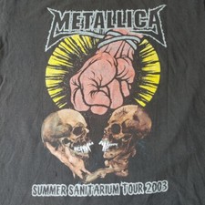 Vtg Metallica Shirt Mens Large Summer Sanitarium Tour Y2K Concert Metal Music