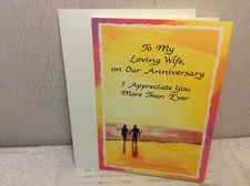 BLUE MOUNTAIN ARTS ANNIVERSARY GREETING CARD New w/Envelope "My Loving Wife..."