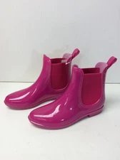 Easy USA Women Chelsea Rubber Rain/Garden Boot Waterproof Size 6 Pink