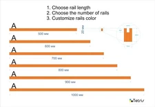 Wooden rails for Dream Letter Board Custom colour length and quantity